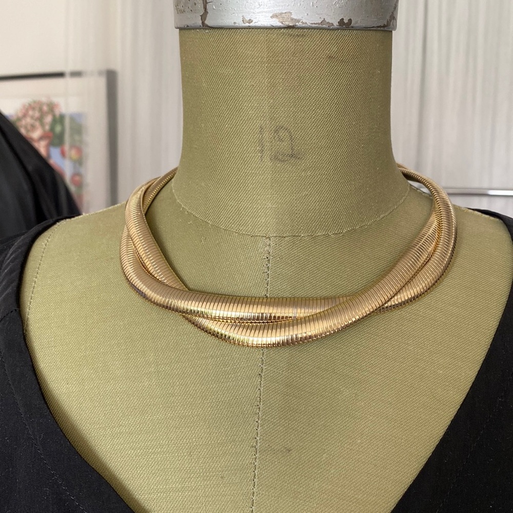 Tobogas 2 strains twisted gold necklace